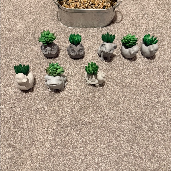 Gray and White Animal Succulent Planters - Picture 6 of 7